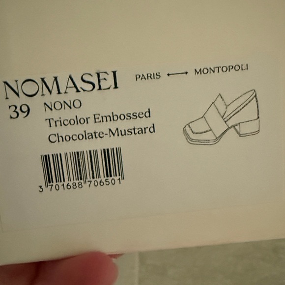 New NIB NOMASEI NONO loafers tricolor embossed ostrich chocolate 39/9 celebloved - Picture 8 of 16